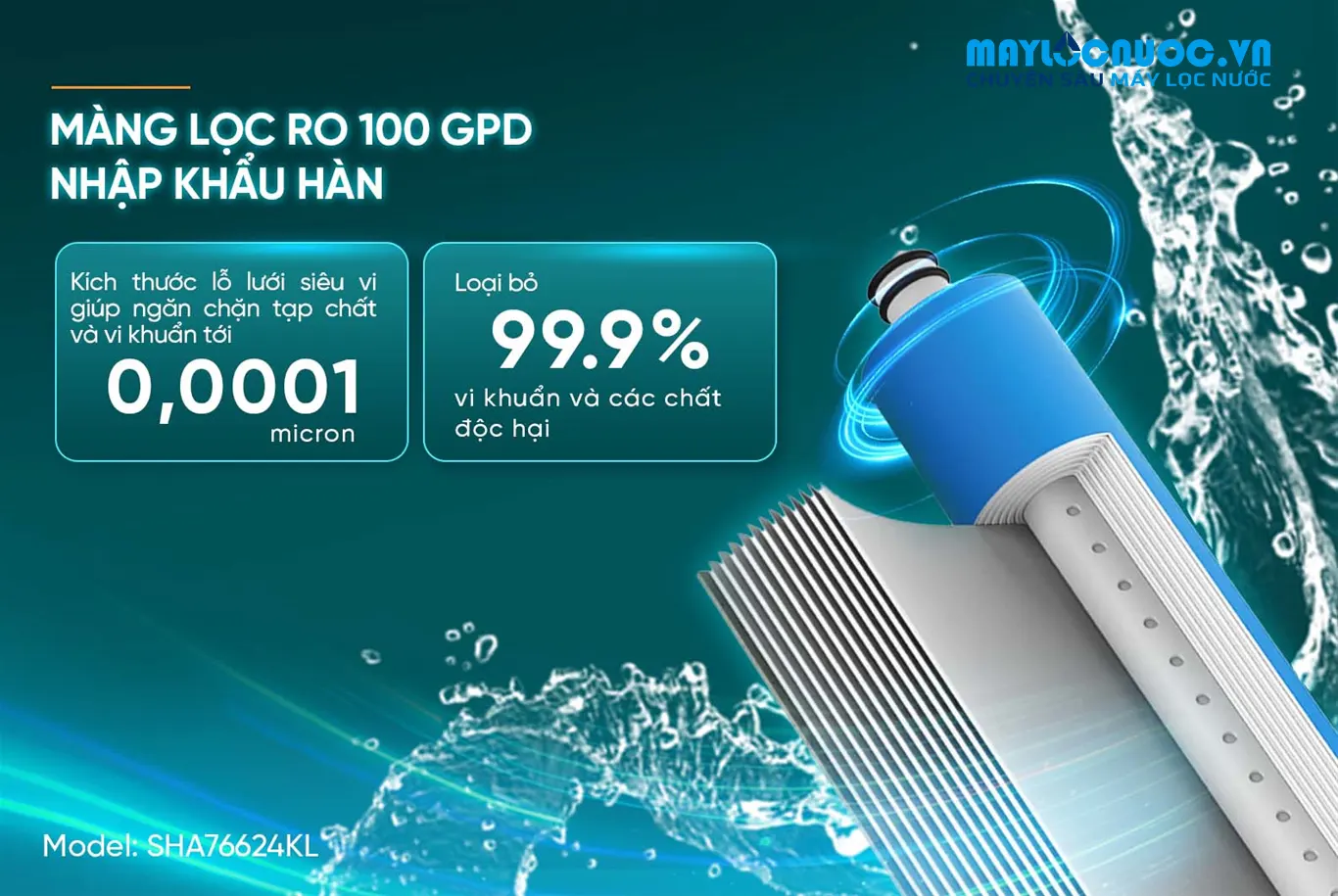 MÁY LỌC NƯỚC RO UltraPURE SUNHOUSE SHA76624KL - 11 cấp lọc